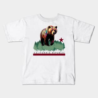 The Republic Bear in California Kids T-Shirt